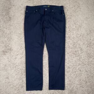 Polo Ralph Lauren Varick Pants Mens 36x32 Navy Slim Straight Stretch Cotton